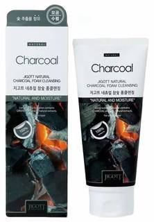 Пенка для умывания Jigott Natural Charcoal Foam Cleansing очищающая, 180 мл