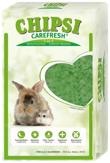 Наполнитель-подстилка бумажный Carefresh для мелких домашних животных и птиц, зеленый, 5 л