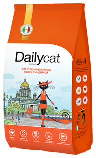 Сухой корм Dailyсat Casual Line, для взрослых стерилизованных кошек с индейкой, 10 кг