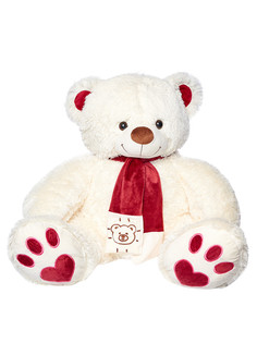Мягкая игрушка Медведь Childrenfun 60см Бежевый с красным шарфом T01953 No Brand
