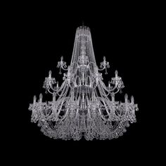 Хрустальная люстра 1409/20+10+5/530/3d Ni Bohemia Ivele Crystal