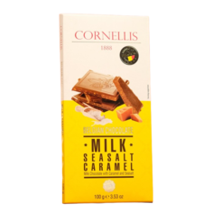 Шоколад молочный Cornellis с карамелью и морской солью, 100 г