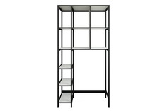 Sanflor Стеллаж Sanflor Лофт №1 86 северное дерево светлое, черный муар, напольный