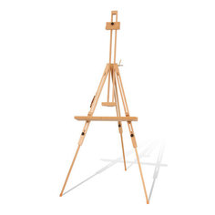 Мольберт полевой - тренога бук с полкой высота 80-192см высота холста 112см BRAUBERG ART19