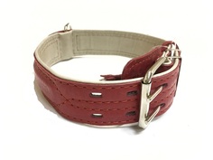 Ошейник ZooMaster кожаный, 45 мм х 70 см (65-70 см), 3-слойный