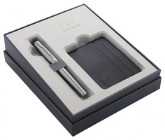 Набор ручек Parker 2020 Urban (2121996) Metro Metallic CT M син. черн. в компл.:футляр для