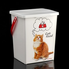 Контейнер "Кошки" для корма для кошек, 8,5 л Полимербыт