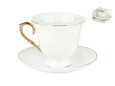 Набор чайный 2 предмета Золотой Лед Коралл