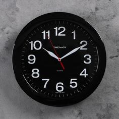 Часы настенные, серия: Классика, d=29 см, черный обод Troika