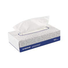 Салфетки косметические LAIMA, 2-х слойные, 20х20 см, белые, 100 шт Лайма