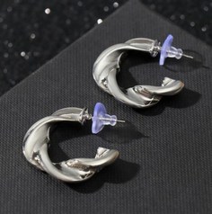 Серьги-кольца Завиток, графиня, серебро No Brand
