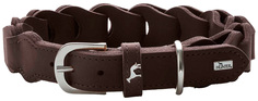 Ошейник для собак Hunter Solid Education Chain кожаный коричневый 44-52 см