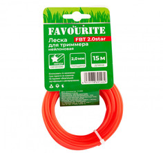 Леска для триммера прямая звезда 2 мм Favourite FBT 2.0star 15 м