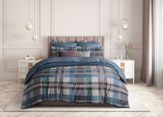 Постельное белье из поплина, Guten Morgen "Ferguson"; 2.0 евро простыня наволочки 70 х 70