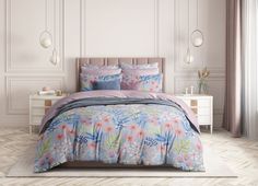 Постельное белье из поплина, Guten Morgen "Flowers and Colors"; Евро наволочки 50 х 70 (ра