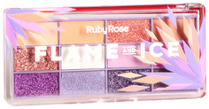 Палетка теней для век "Flame and Ice", Ruby Rose , 12 оттенков