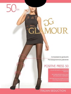 Колготки женские Glamour колготки Positive press 50 nero, размер 3 черные 3 (M)
