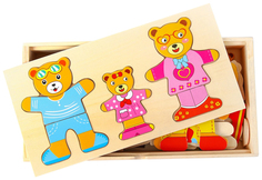 Игрушка развивающая "Переодень мишку" 3,5х26,5х13,5 см Sima-Land