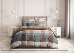 Постельное белье из поплина, Guten Morgen "Finley"; 2.0 евро простыня наволочки 50 х 70 (р