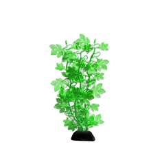Растение силиконовое для аквариума, светящееся в темноте, 6,5 х 18 см, зелёное No Brand
