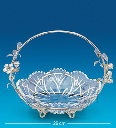 Конфетница посеребр. (Юнион) AR-1317/ 1 113-602425 Crystal Temptations
