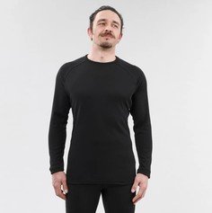 Термобелье Decathlon (верх) лыжное мужское черное 100 Base layer top M black, 3XL Wedze