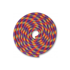 Скакалка гимнастическая Indigo SM-124 300 см coral/lemon/purple/silver
