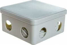 GUSI ELECTRIC Коробка распред. 100х100х55 8 муфтами д26, IP54, ОП, серый С3В108 Евро