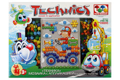 Мозаика для детей Toys Union с аппликацией Техника 100 фишек