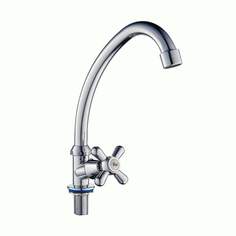 ROEGEN Моно-смеситель, 1/2" рез., (Zn), трубчатый поворотный излив 135 мм, гайка, хром, RP