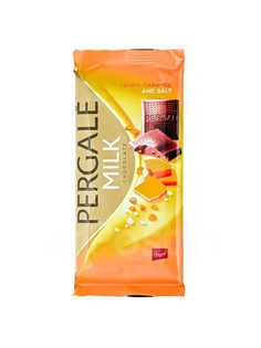 Шоколад Pergale молочный с хрустящей карамелью и солью 93 г
