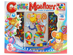 Мозаика для детей Toys Union с аппликацией Обезьянка 140 фишек