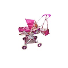 Коляска для кукол Shantou с сумкой розовый/белый B2047360