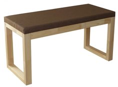 Банкетка - скамейка для прихожей Leomik дерево, рогожка, коричневый 76х33х40 см