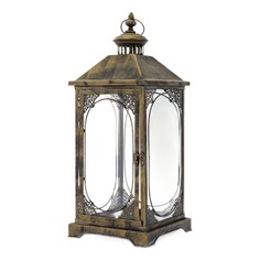 Подсвечник-фонарь Boltze deco Elea коричневый металл