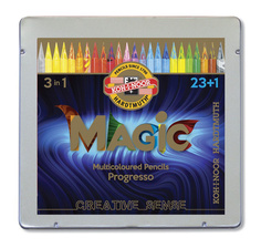 Карандаши цветные Koh-I-Noor Magic 3404 8774024004PL трехгранные 12цв. натур. корпуса мног