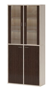 Стеллаж Мэрдэс СУ (ш2в2)+2ФС+2ФГ Карамель/Венге Merdes