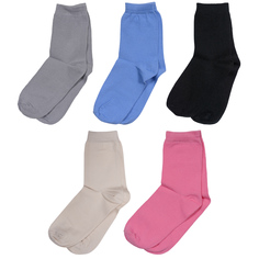 Носки детские ХОХ 5-d-1226 цв. черный; бежевый; серый; розовый; голубой р. 22-24