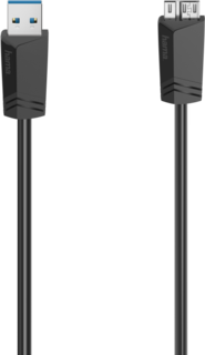 Кабель Hama H-200627 00200627 USB3.0 (m)-micro USB (m) 1.5м черный