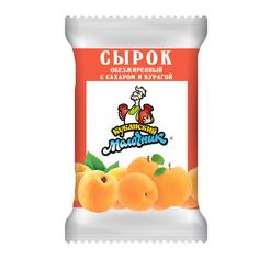 Сырок Кубанский молочник обезжиренный, с сахаром и курагой, 100 г