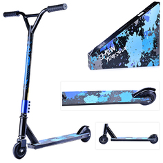 Самокат U038415Y трюковый, синий, в коробке КНР