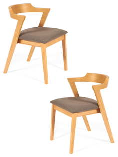 Комплект стульев (2 шт.) TetChair мягкое сидение VERSA (Верса) натуральный, коричневый