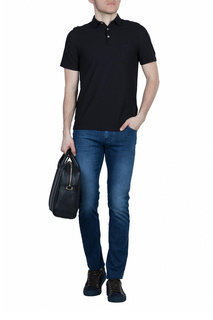 Футболка-поло мужская 98405 A.TESTONI черная 52 RU