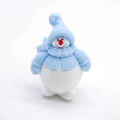 Силиконовая форма для мыла Снеговик пухлик мини 3D No Brand