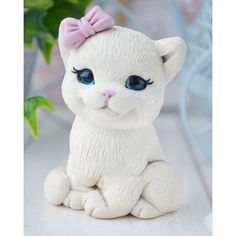 Силиконовая форма для мыла «Кошечка с бантиком» No Brand