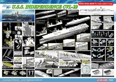 1024Д Авианосец U.S.S. INDEPENDENCE CVL-22 SMART KIT Dragon