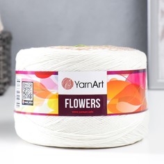 Пряжа "Flowers" 55% хлопок, 45% полиакрил 1000м/250гр (274 разноцветный) No Brand