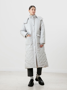 Пуховик-пальто женский Pompa 1013930i60891 серый 50 RU