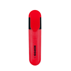 Маркер текстовыделитель Kores BRIGHT LINER PLUS,скош након, 1-5 мм, красный 1309421 Korres