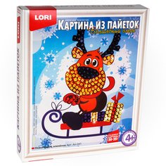 Картина из пайеток Новогодний оленёнок Lori